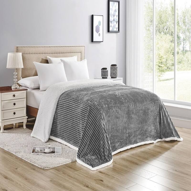 Faith, Hope, Love Home Décor King Size Corduroy Oversized Sherpa